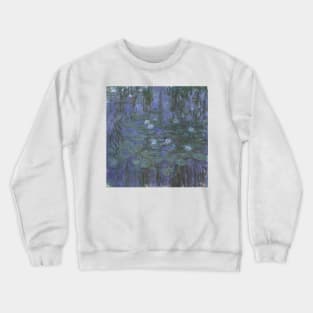 Blue Water Lilies by Claude Monet Crewneck Sweatshirt